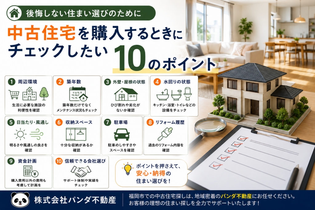 中古住宅を購入するときにチェックしたい10のポイント