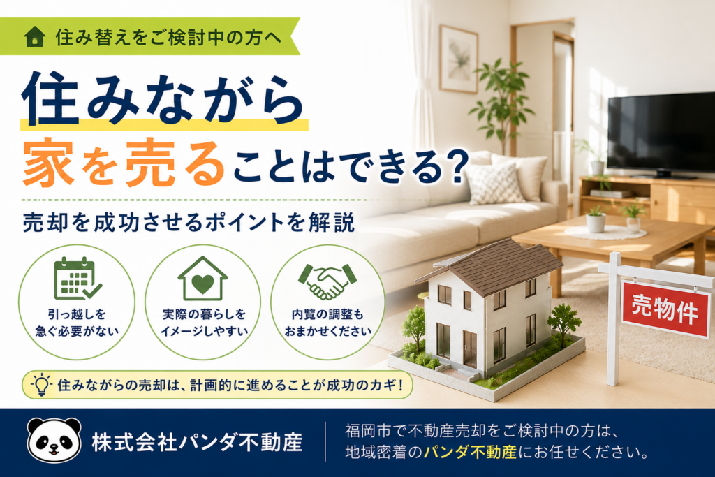 住みながら家を売ることはできる？売却を成功させるポイントを解説