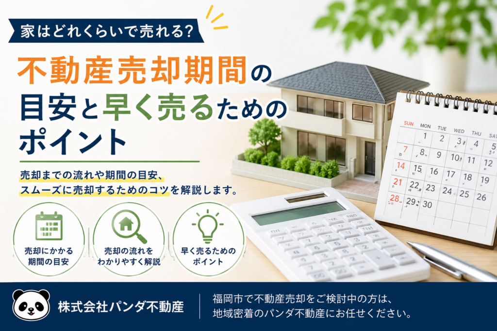 家はどれくらいで売れる？不動産売却期間の目安と早く売るためのポイント